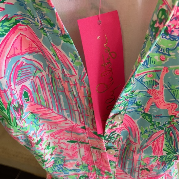 Lilly Pulitzer Patterned Dress with Collar - Picture 5 of 11